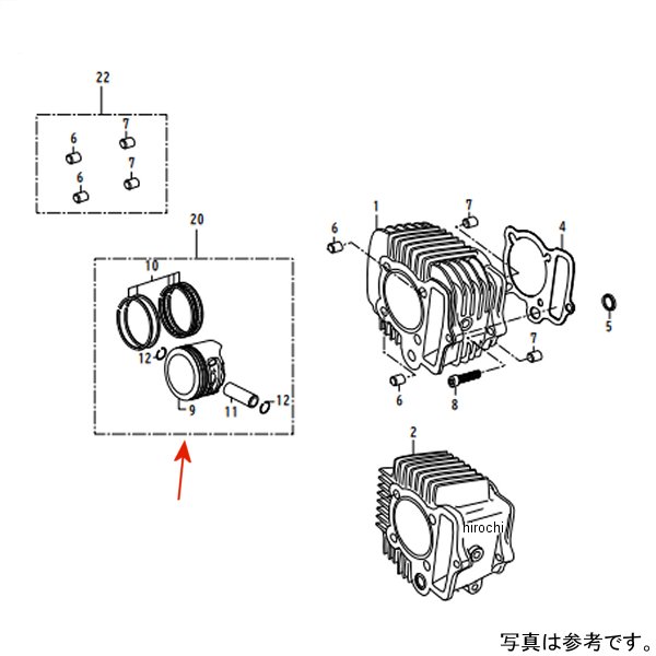 SP武川 ピストン キット TWIN-124cc 01-02-8243 JP店
