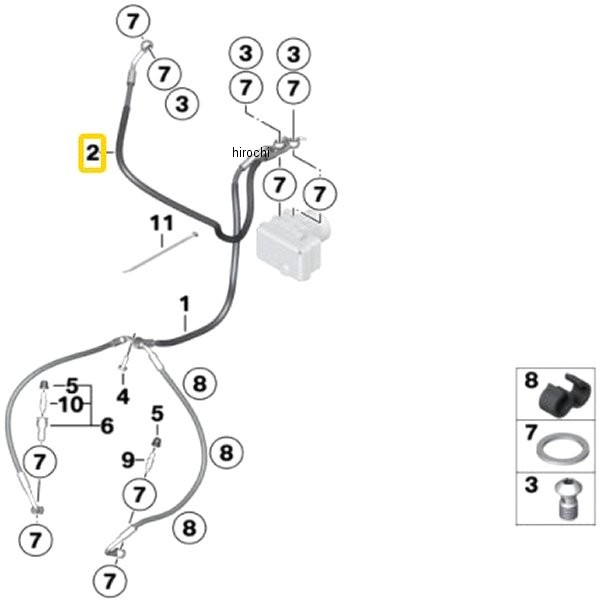BMW純正 ブレーキ ライン F 制御回路 34328558767 JP店