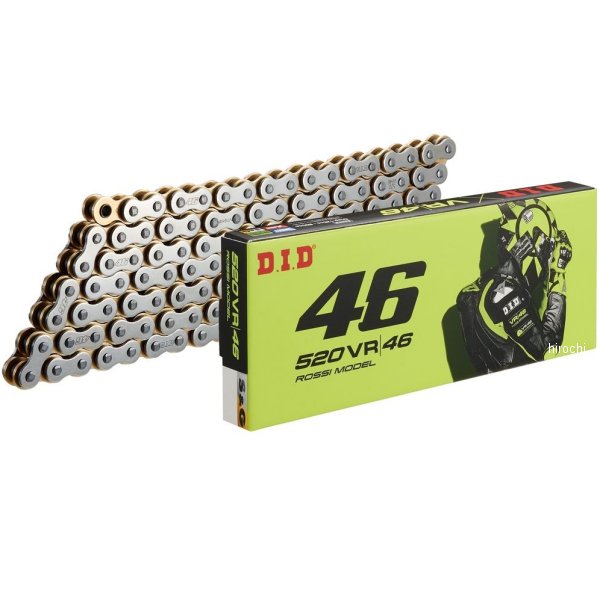 DID 大同工業 チェーン 525VR46シリーズ シルバー ゴールド 114L カシメ 4525516249225 JP店 年末年始大決算