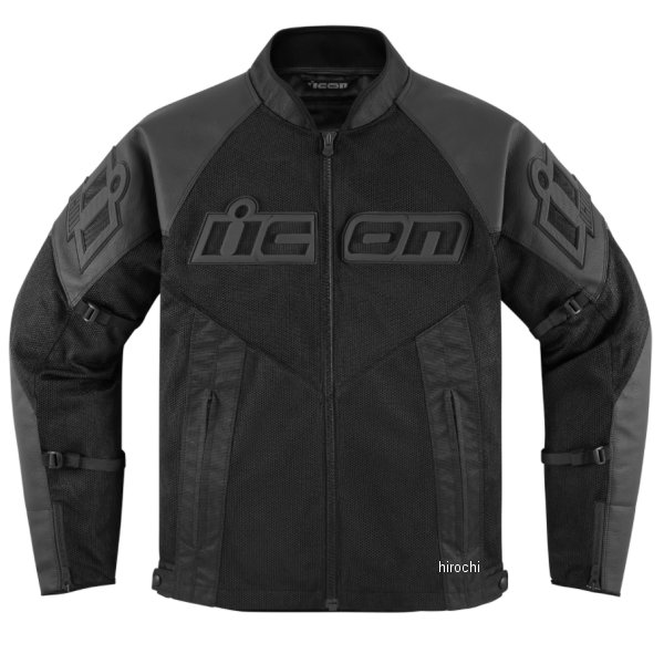 アイコン ICON 春夏モデル ジャケット JACKET MESH AF LEATHER CE 黒 Lサイズ 2810-3899 JP店