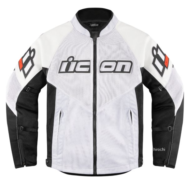 アイコン ICON 春夏モデル ジャケット JACKET MESH AF LEATHER CE 白 2XLサイズ 2810-3906 JP店