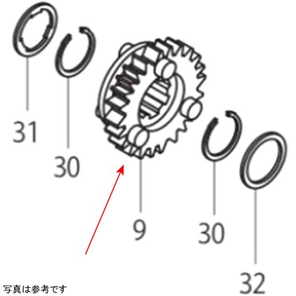 SP武川 カウンターシャフト 5THギヤ 23T 00-02-0387 JP店