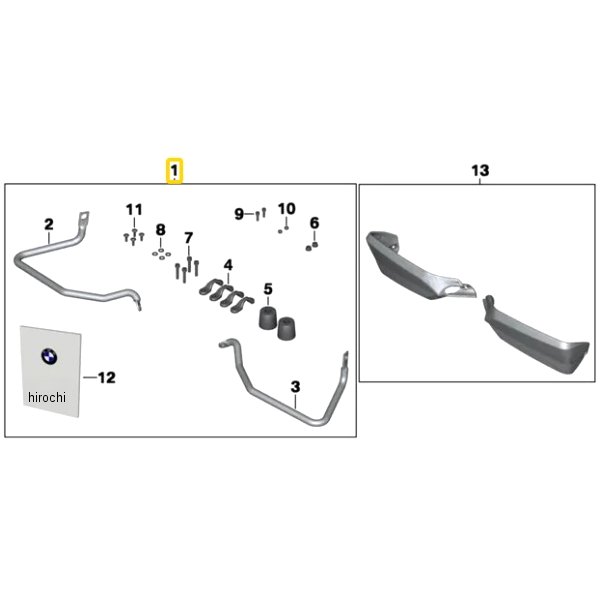 BMW純正 ハンドプロテクションバー(F800GS) 77328532949 JP店
