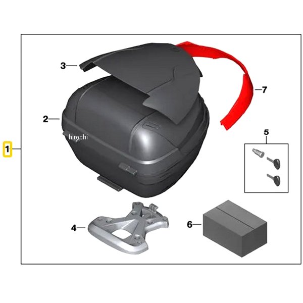 BMW純正 Topcase Light アダプター プレート付キ 77438566126 JP店