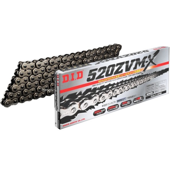 4525516338233 DID 大同工業 チェーン 520ZVM-X シリーズ スチール (116L) カシメ 520ZVM-X-116L-ST JP店｜株式会社ヒロチー商事 店