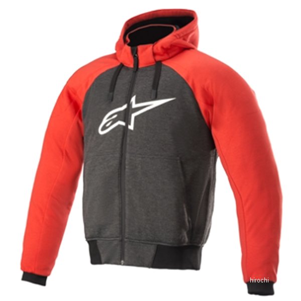アルパインスターズ 春夏モデル ジャケット CHROME SPORT HOODIE ASIA 黒/赤 Sサイズ 4207021 JP店