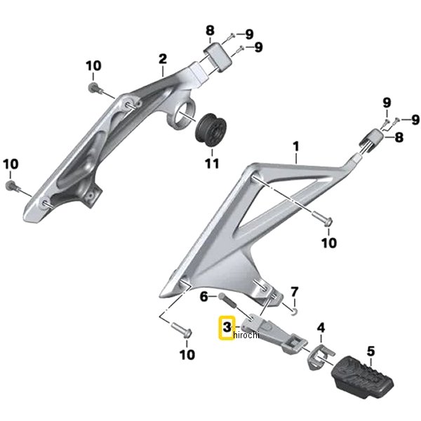 BMW純正 R フット レスト LH 46712310403 JP店