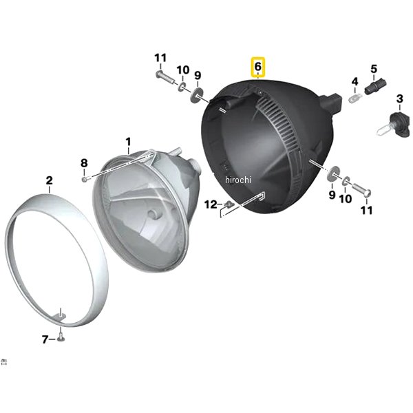 BMW純正 (SO)ヘッドライトケース 63127696400 JP店