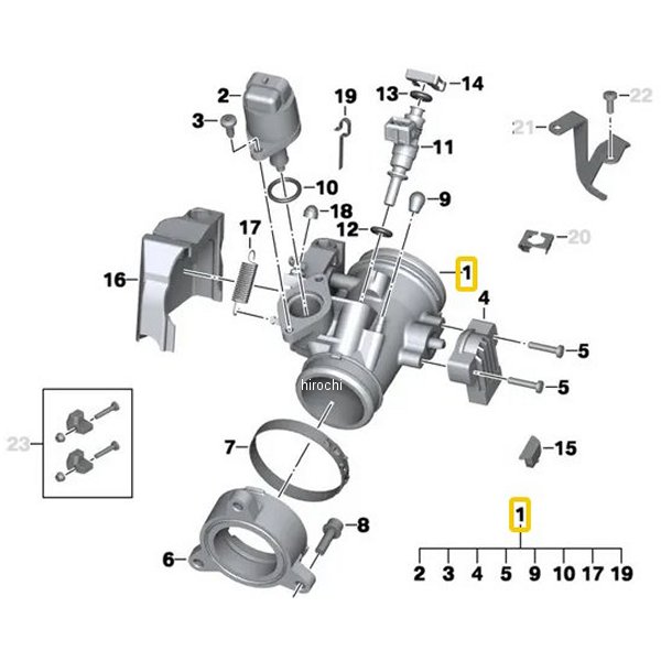 BMW純正 スロットル バタフライ silber LH 13547672731 JP店