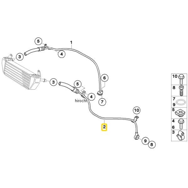 BMW純正 オイル クーラー パイプ リターン 17227673670 JP店