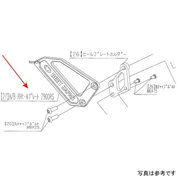 ビート BEET ヒールガードプレート(R) Z900RS 9120-KE3-20 JP店