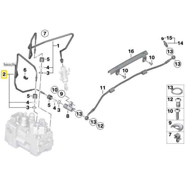 BMW純正 セット､R ブレーキラインブレーキ回路 34327695965 JP店