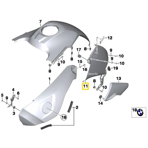 BMW純正 タンクカバー RH 46637698242 JP店