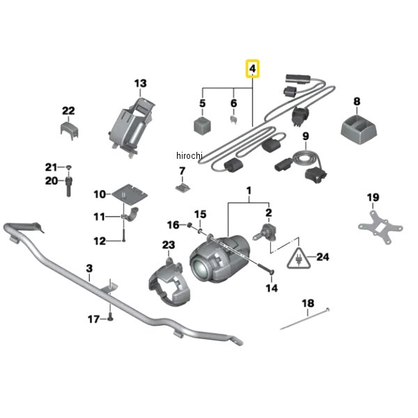 BMW純正 補助前照灯ワイア ハーネス 61127699826 JP店
