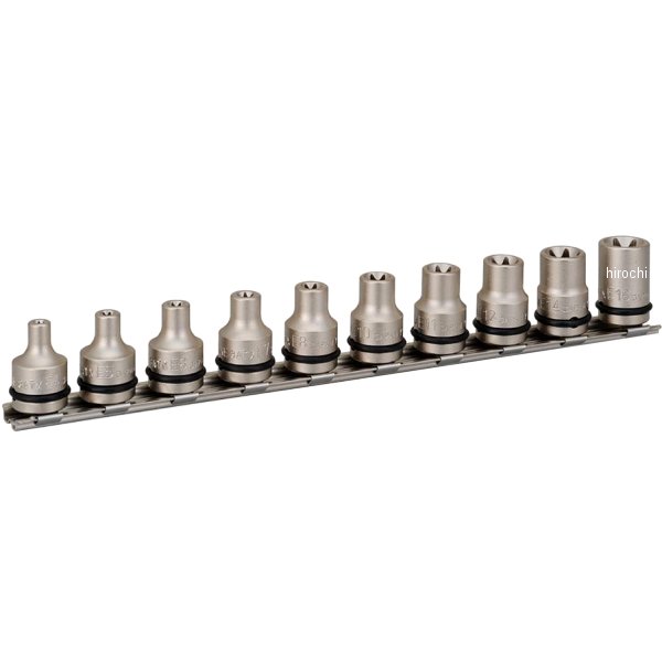 トネ TONE インパクト用 ヘックスローブソケットセット(ホルダー付) 差込角 9.5mm (3/8インチ) HATXE310 JP店