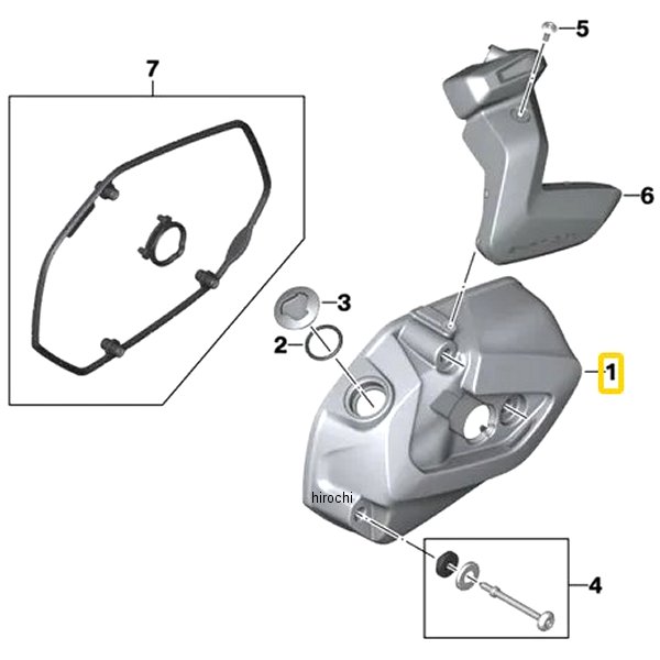 BMW純正 シリンダー ヘッド カバー silber RH 11128394374 JP店