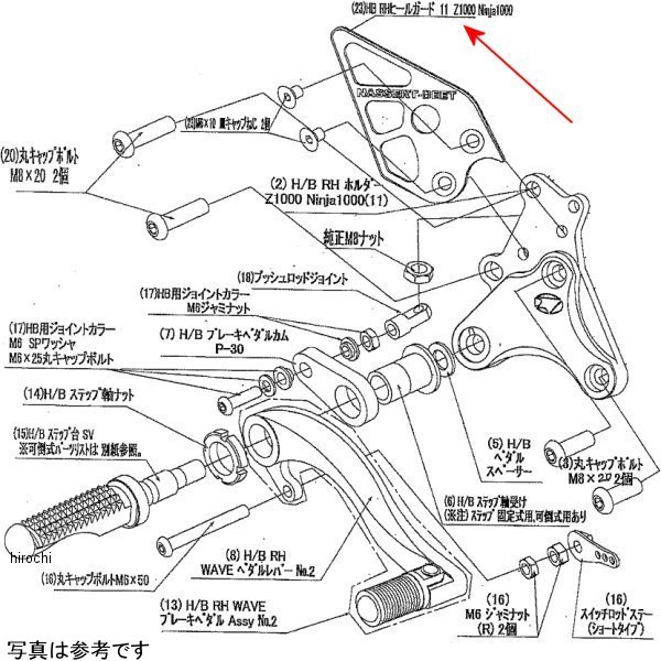 ビート BEET RH ヒールガードSET Nin1000SX 9120-KF7-20 JP店