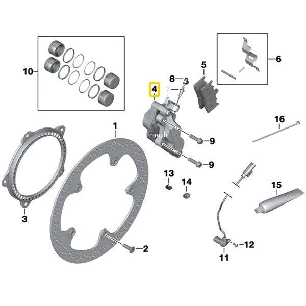BMW純正 ブレーキ パッド無ブレーキ キャリパー LH 34118542315 JP店 59,750円