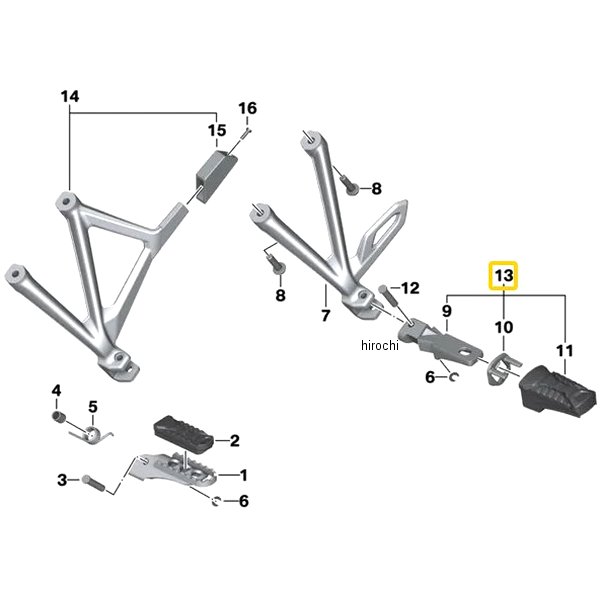 BMW純正 R フット レスト RH 46718528792 JP店