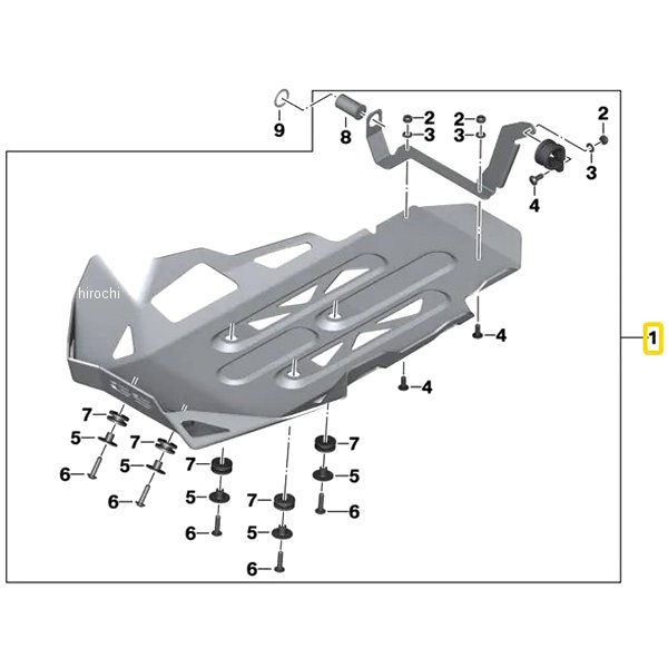 BMW純正 Enduro アルミニウム エンジンアンダーガード 黒 77142465781 JP店