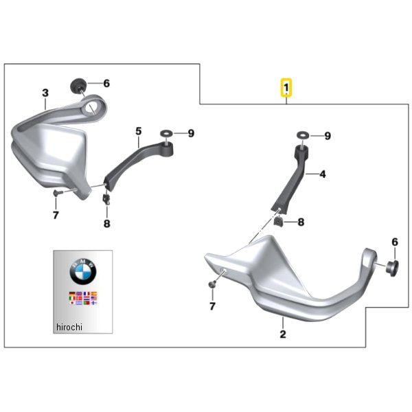 BMW純正 ナックル ガード セット 77328409248 JP店