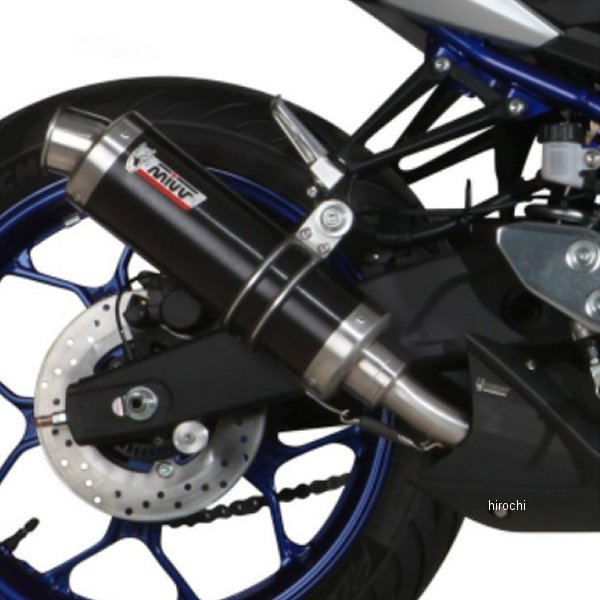 ミヴ Mivv スリップオンマフラー 16年-21年 YZF-R25 GP ブラックステンレス Y.055.LXB-YZFR25 JP店