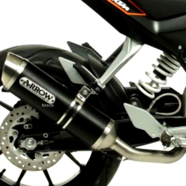 アロー ARROW スリップオンマフラー THUNDER 11年-16年 KTM DUKE125 アルミダーク/ステンエンド 51510AON+51010MI JP店