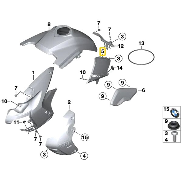 BMW純正 フューエル タンク カバー RH 46637693434 JP店