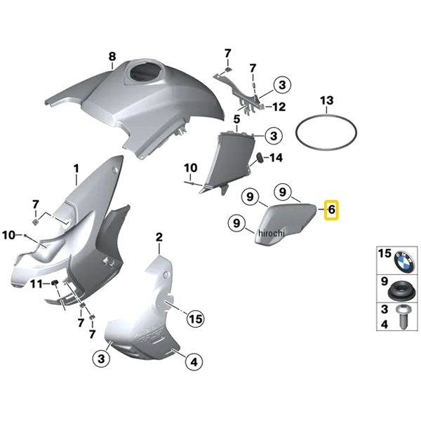 BMW純正 サイドカバー RH 46637700886 JP店