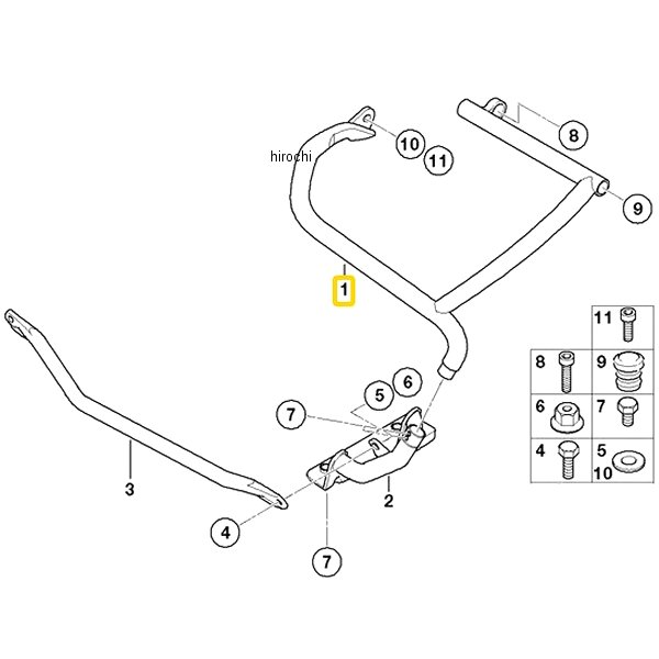BMW純正 アッパー エンジン セーフティ バー LH 11117668331 JP店