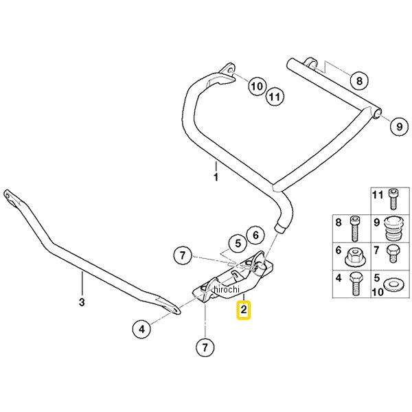 BMW純正 ロアー エンジン セーフティ バー LH 11117668333 JP店