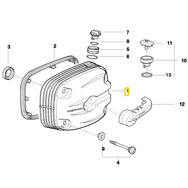 BMW純正 ダブルイグニッション Zyl ヘッドカバー LH SILBER 11127672585 JP店