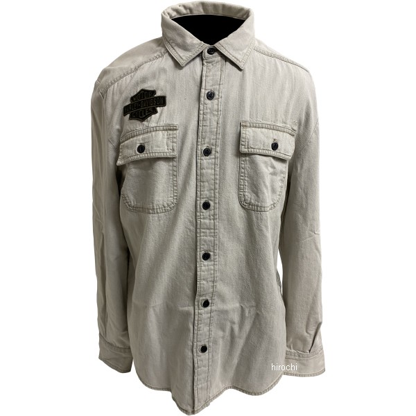 【即納】 ハーレー純正 新品 長袖 シャツ ハーレー ロゴ シャンブレー グレー XLサイズ 96647-19VM/002L JP店