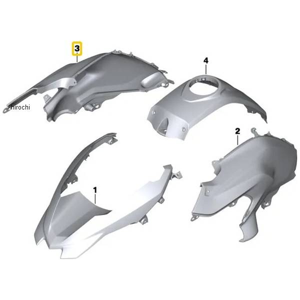 BMW純正 サイド トリム パネル RH GRANITE-GREY 46638536972 JP店