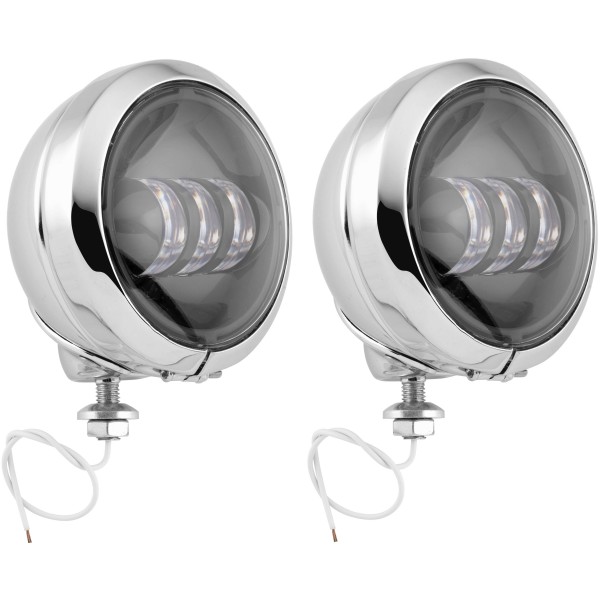 【USA在庫あり】 レトリックライティング LETRIC LIGHTING 4.5インチ パッシングランプ クローム/黒 letLLC-PL-CB JP店