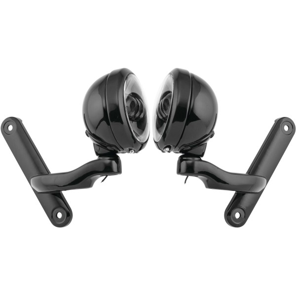 【USA在庫あり】 レトリックライティング LETRIC LIGHTING 4.5インチ パッシングランプ ウインカー、ブラケット付き 黒 letLLC-PLB-BB-E JP店