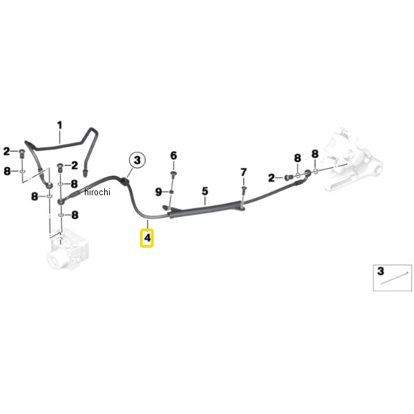 BMW純正 R ブレーキ回路ブレーキホース 34328530043 JP店
