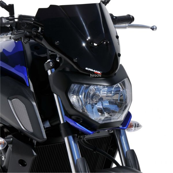 0302Y84-XX アルマックス ERMAX スポーツ スクリーン 26cm 18年-20年 MT-07、FZ-07 ライトブラック 0302Y84-03 JP店|株式会社ヒロチー商事 店