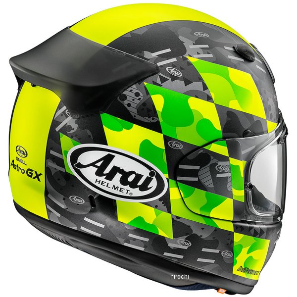 高い素材 アライ Arai フルフェイスヘルメット ASTRO-GX CHECKER 黄 L