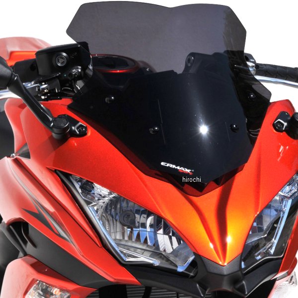 0303S65-XX アルマックス ERMAX スポーツスクリーン 35cm 17年-19年 Ninja650 ダークブラック 0303S65-56 JP店