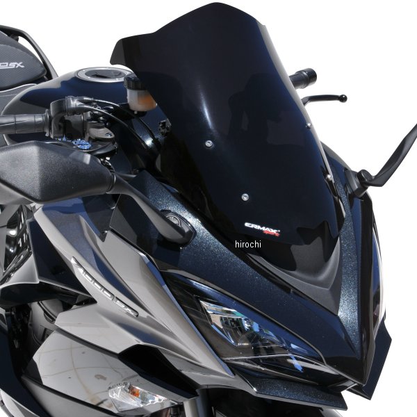 0303S66-XX アルマックス ERMAX スポーツスクリーン 45cm 17年-19年 Ninja1000、Z1000SX サテンブラック 0303S66-47 JP店