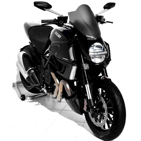 0607XX023 アルマックス ERMAX スポーツスクリーン 39cm 11年-13年 ドゥカティ DIAVEL サテンブラック 060747023 JP店|株式会社ヒロチー商事 店