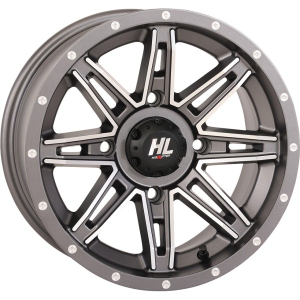 【USA在庫あり】 ハイリフター HL22 ビードロックホイール フロント、リア 14×7 4/137 4+3 12年-13年 KRT 750 Teryx4 EPS 4x4 ガンメタ 0230-1298 JP店