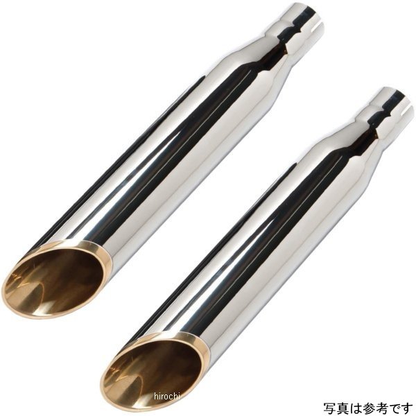 モーターステージ スリップオンマフラー 76ベビーブラス 17年 FXDF、FXDBF、FXDWG クローム/金エンド 2018226 JP店