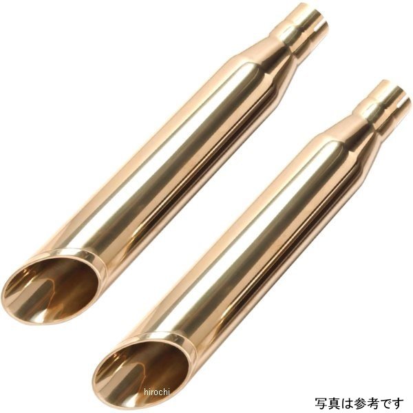 モーターステージ スリップオンマフラー 76ベビーブラス 18年以降 FLHC、FLDC メッキ/エンドメッキ 2018537 JP店