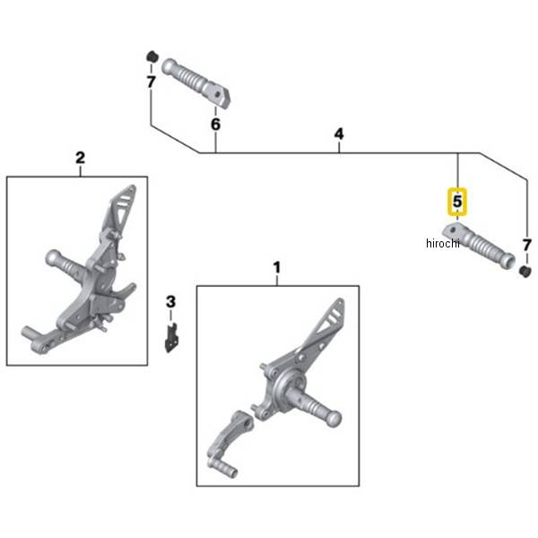 BMW純正 HP パッセンジャー用フット レスト LH 77258567147 JP店
