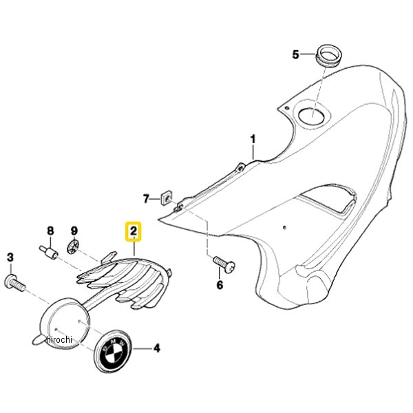 BMW純正 グリッド、エンブレム キャリア LH 46637678931 JP店