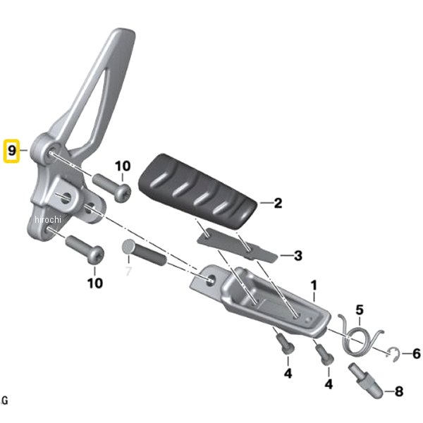 BMW純正 フット ペグ プレート RH 46717728692 JP店