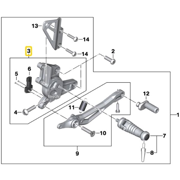 BMW純正 フット ペグ プレート RH 46718396516 JP店
