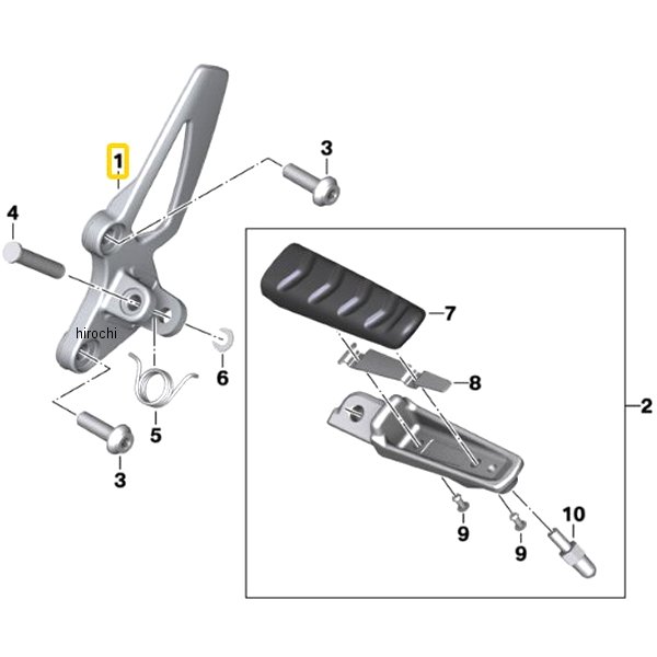 BMW純正 フット ペグ プレート RH 46718564595 JP店
